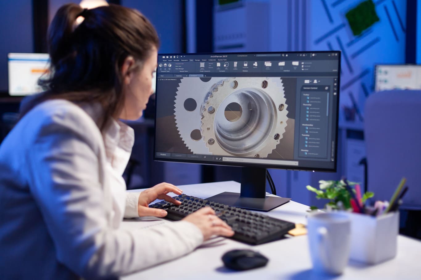 Mechanical engineering design with 3D CAD modeling for precise product development and manufacturing