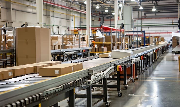 Automated packaging machinery streamlining product packing, sealing, labeling, and high-speed production processes